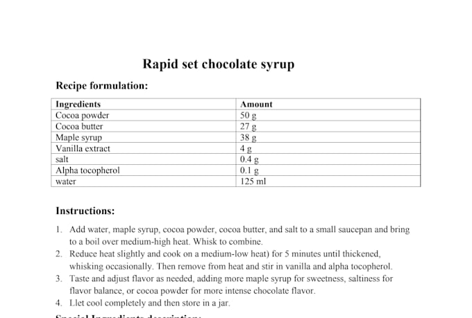 develop juice, smoothies and other beverage recipes